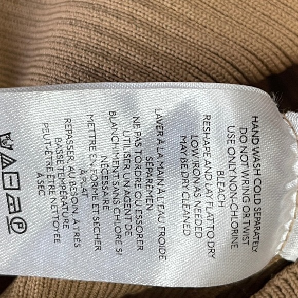 ANTHROPOLOGIE NWOT Tan‎ Knit Mock Neck Mini Dress, XS - Picture 9 of 10